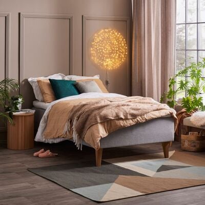 Finarte Triangle villamatto 160x230 cm harmaa/sininen